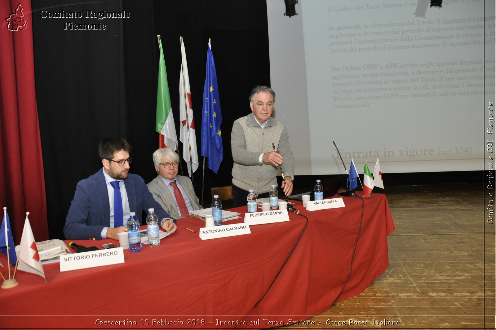 Crescentino 10 Febbraio 2018 - Incontro sul Terzo Settore - Croce Rossa Italiana- Comitato Regionale del Piemonte