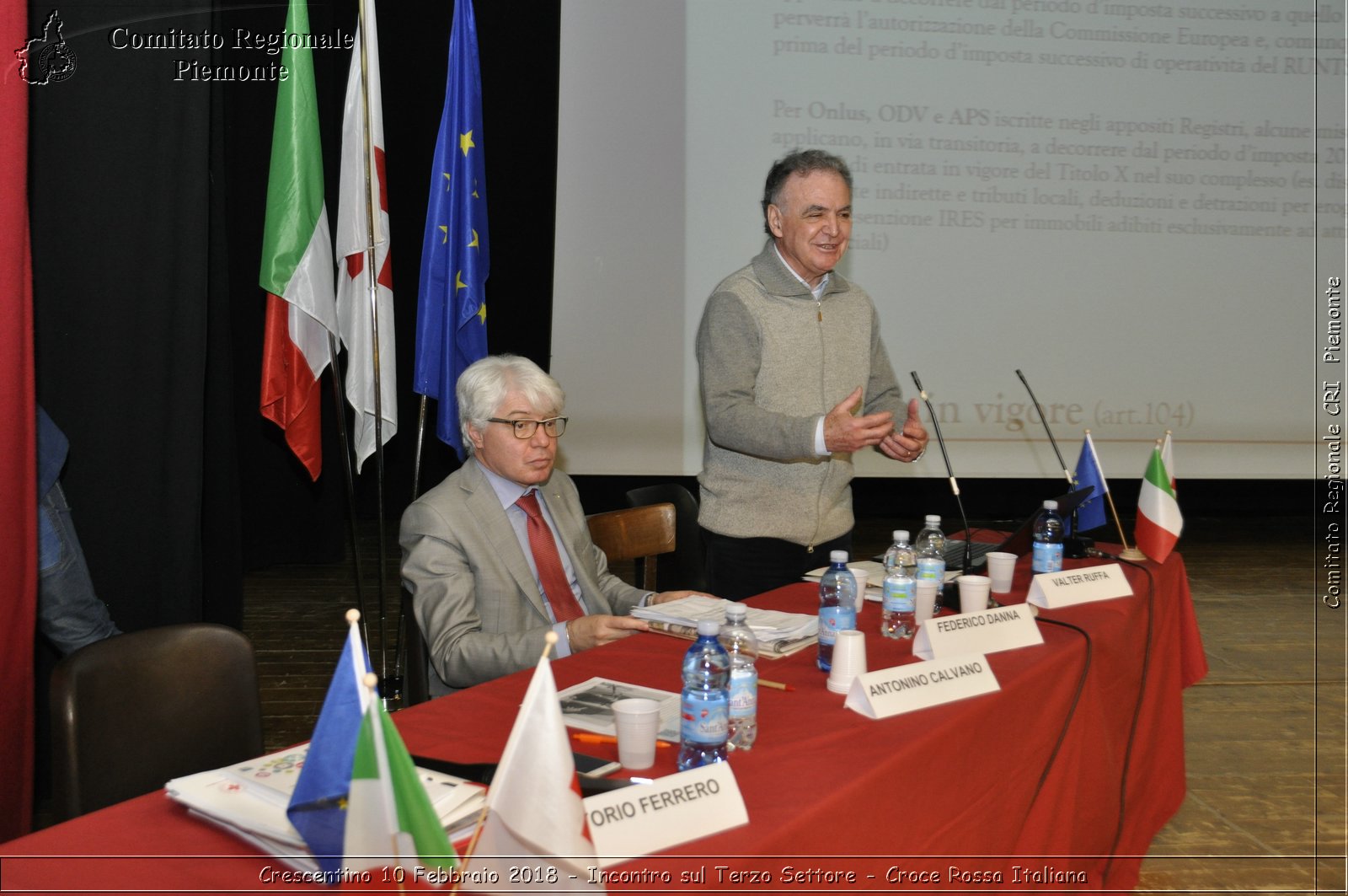 Crescentino 10 Febbraio 2018 - Incontro sul Terzo Settore - Croce Rossa Italiana- Comitato Regionale del Piemonte