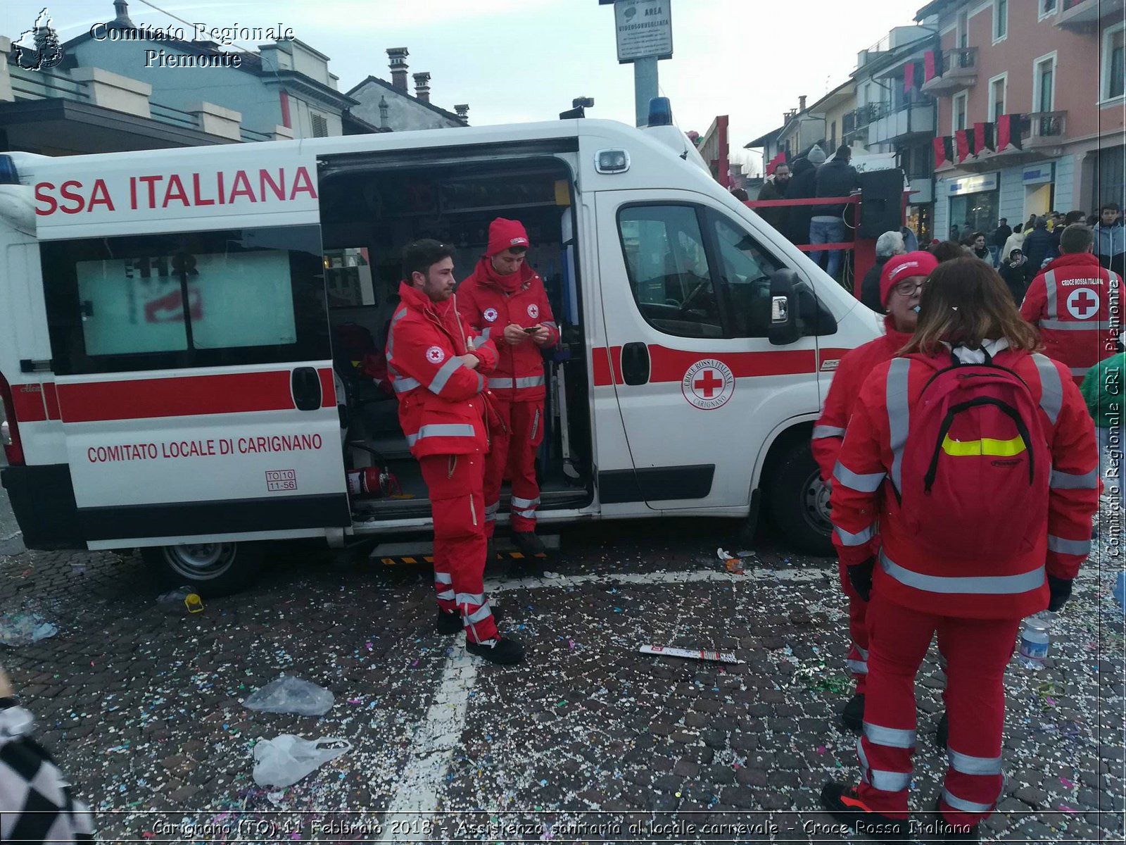 Carignano (TO) 11 Febbraio 2018 - Assistenza sanitaria al locale carnevale - Croce Rossa Italiana- Comitato Regionale del Piemonte