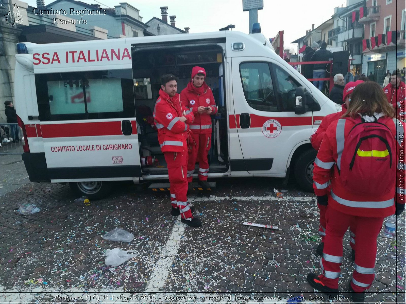 Carignano (TO) 11 Febbraio 2018 - Assistenza sanitaria al locale carnevale - Croce Rossa Italiana- Comitato Regionale del Piemonte