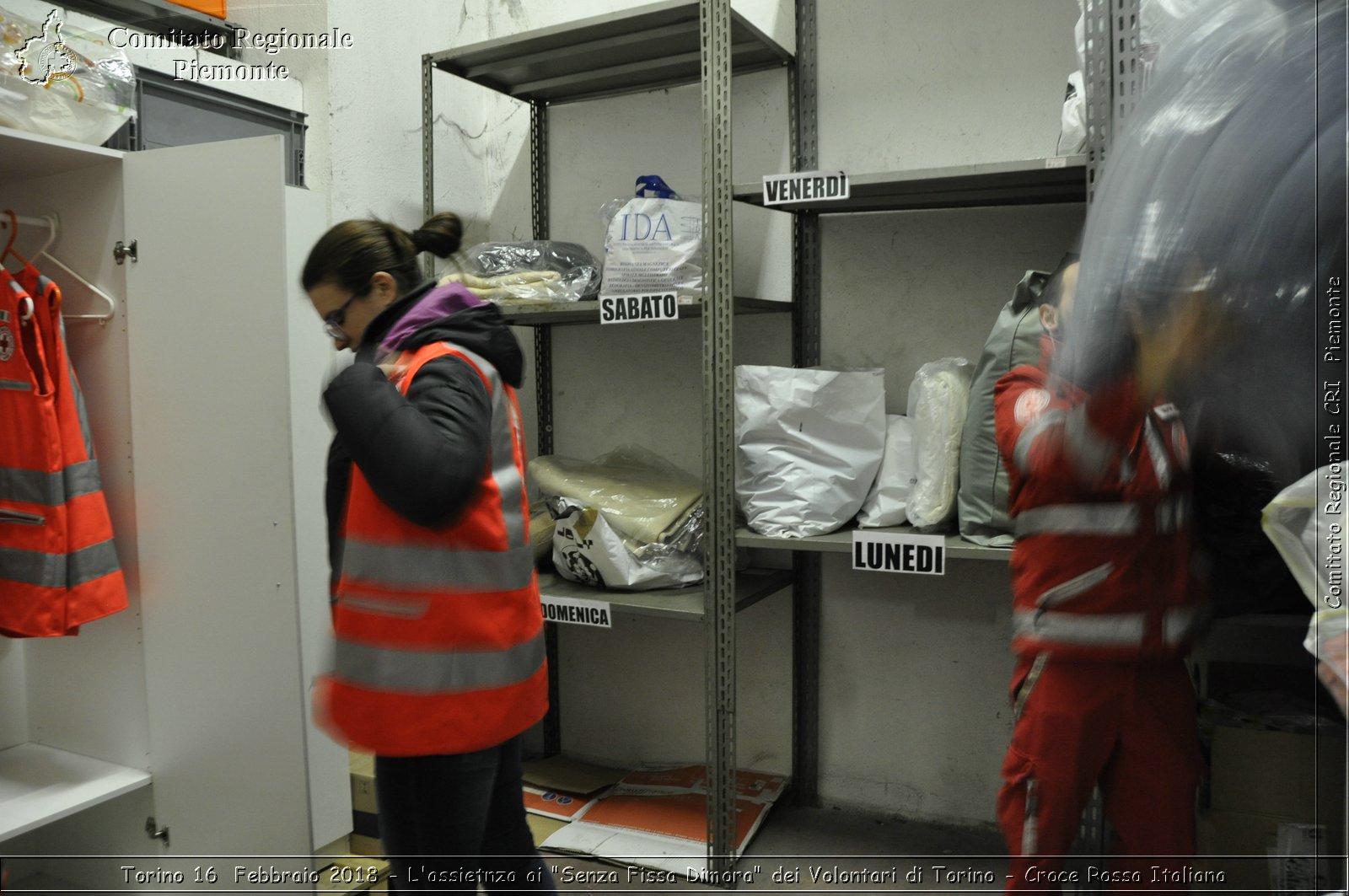 Torino 16 Febbraio 2018 - L'assistenza ai "Senza Fissa Dimora" dei Volontari di Torino - Croce Rossa Italiana- Comitato Regionale del Piemonte