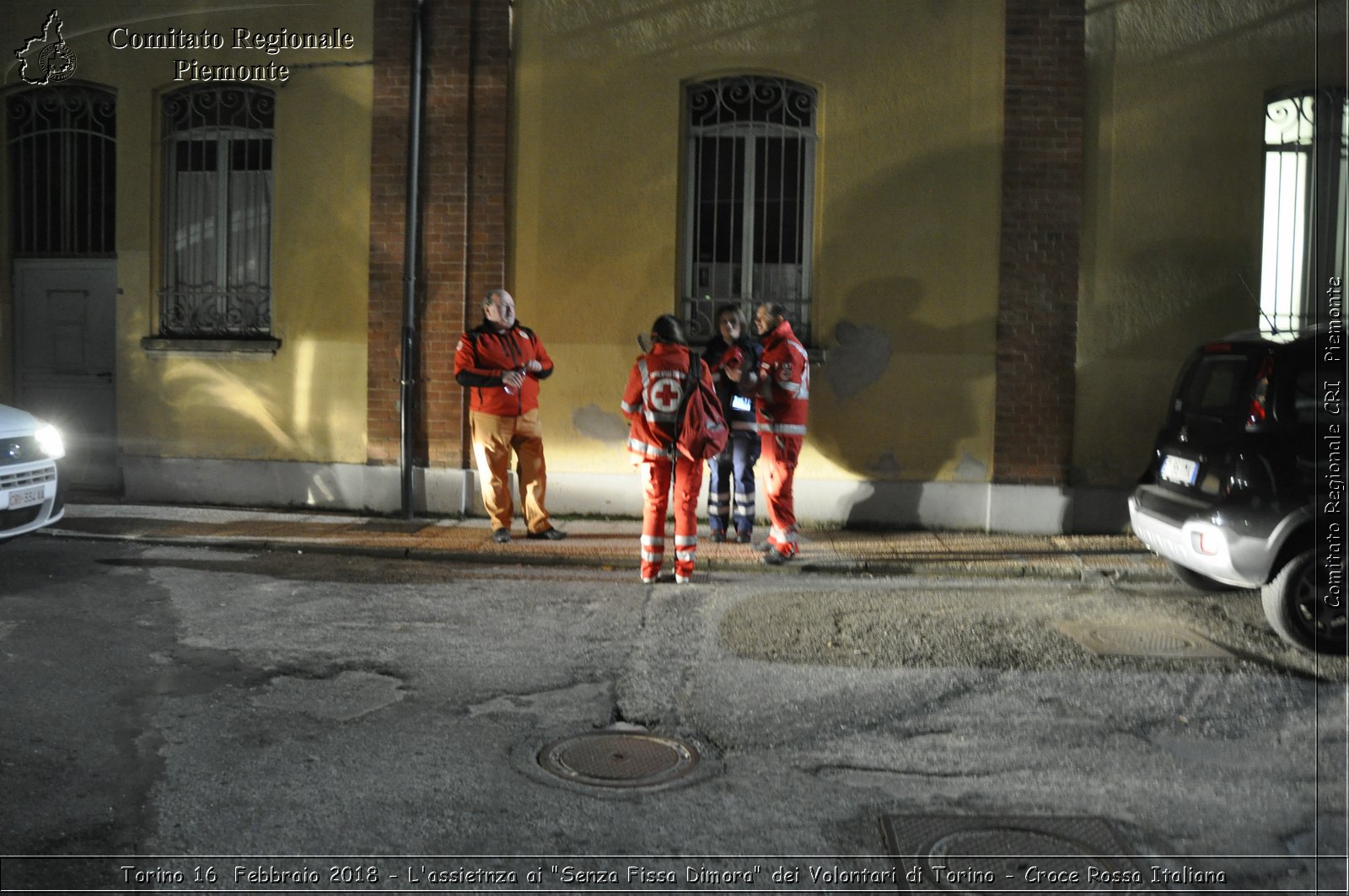 Torino 16 Febbraio 2018 - L'assistenza ai "Senza Fissa Dimora" dei Volontari di Torino - Croce Rossa Italiana- Comitato Regionale del Piemonte