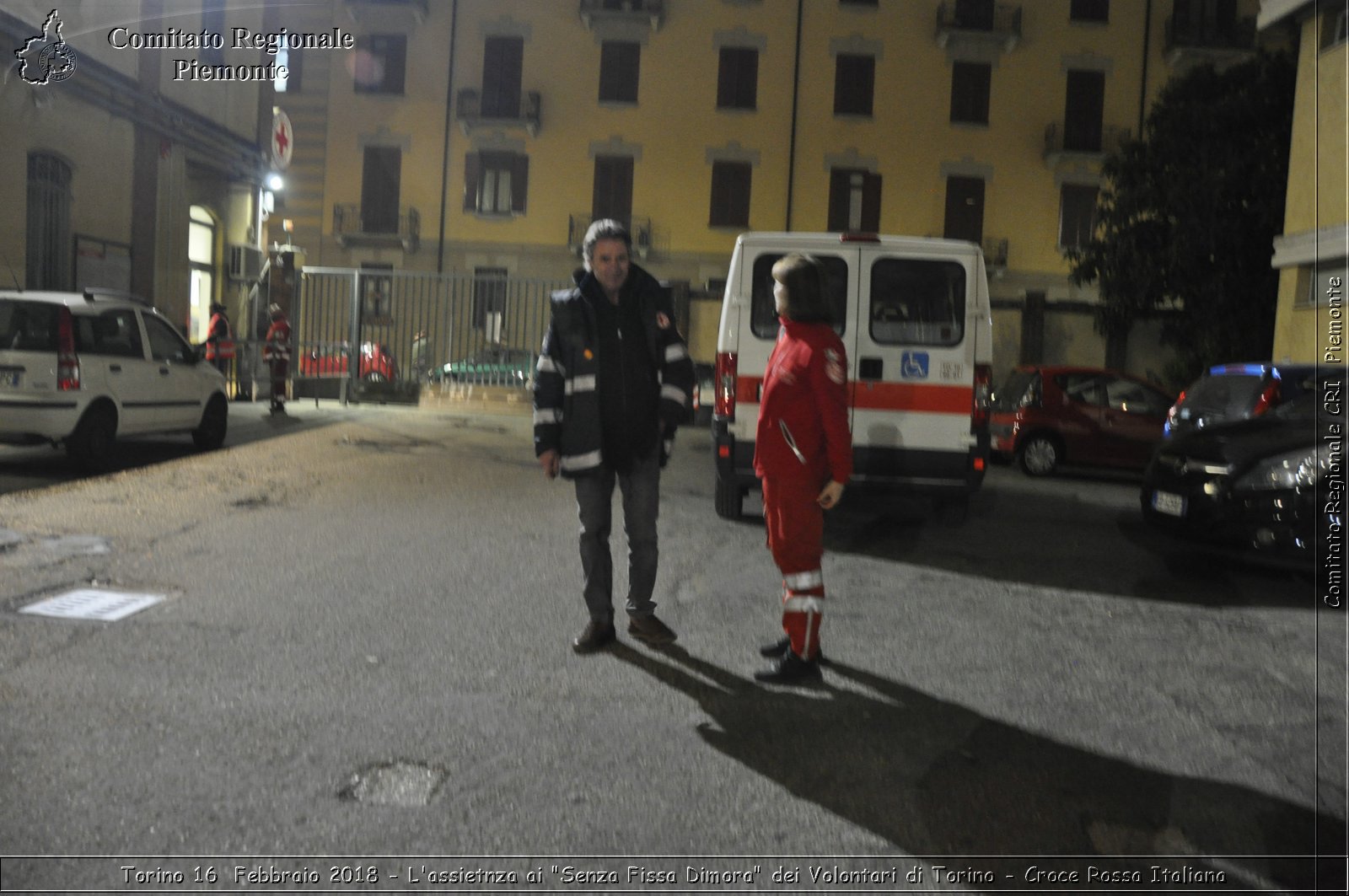 Torino 16 Febbraio 2018 - L'assistenza ai "Senza Fissa Dimora" dei Volontari di Torino - Croce Rossa Italiana- Comitato Regionale del Piemonte