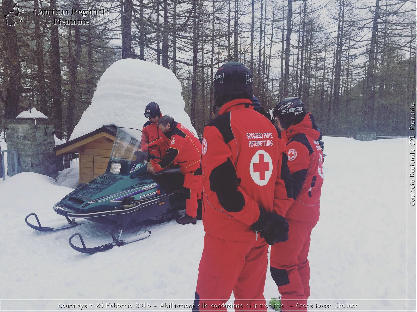 Courmayeur 25 Febbraio 2018 - Abilitazione alla conduzione di motoslitte - Croce Rossa Italiana- Comitato Regionale del Piemonte