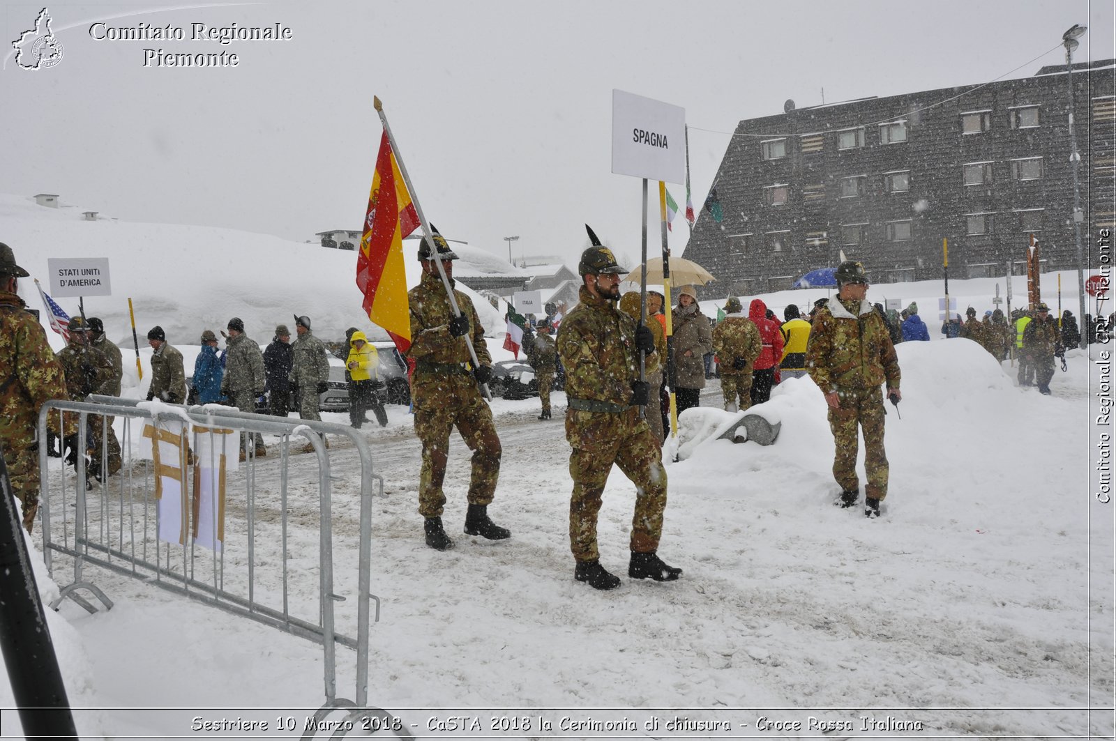 Sestriere 10 Marzo 2018 - CaSTA 2018 la Cerimonia di chiusura - Croce Rossa Italiana- Comitato Regionale del Piemonte