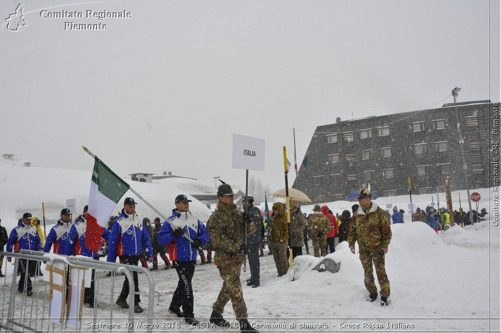 Sestriere 10 Marzo 2018 - CaSTA 2018 la Cerimonia di chiusura - Croce Rossa Italiana- Comitato Regionale del Piemonte