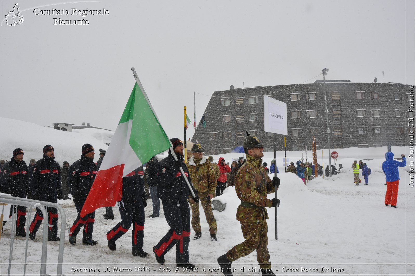 Sestriere 10 Marzo 2018 - CaSTA 2018 la Cerimonia di chiusura - Croce Rossa Italiana- Comitato Regionale del Piemonte