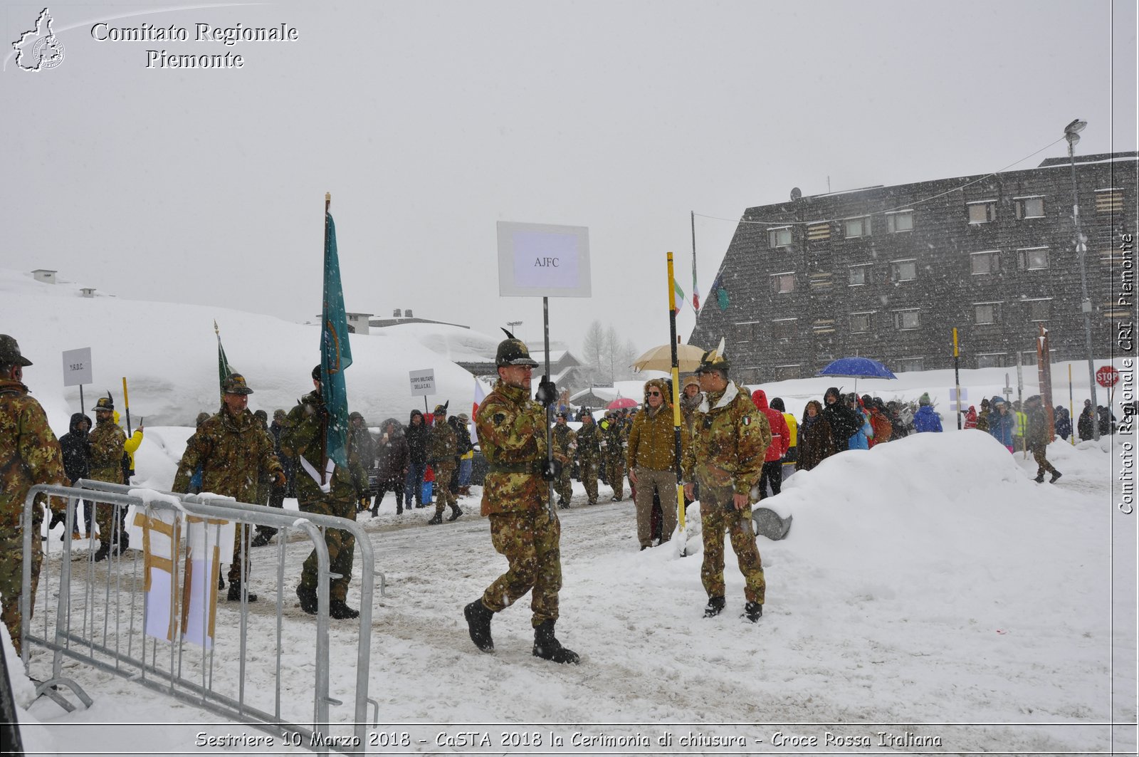 Sestriere 10 Marzo 2018 - CaSTA 2018 la Cerimonia di chiusura - Croce Rossa Italiana- Comitato Regionale del Piemonte