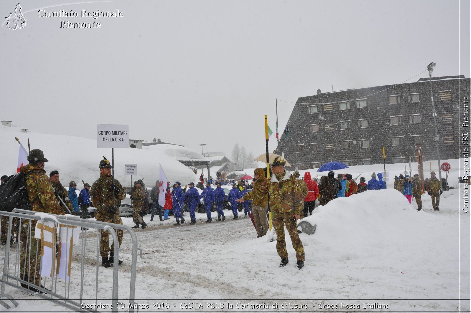 Sestriere 10 Marzo 2018 - CaSTA 2018 la Cerimonia di chiusura - Croce Rossa Italiana- Comitato Regionale del Piemonte