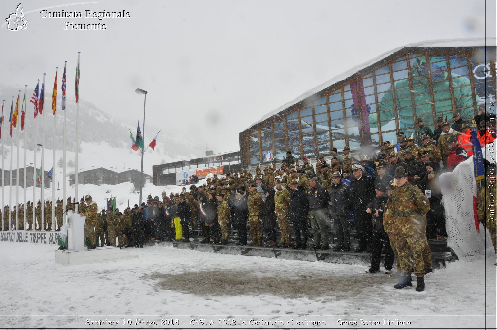 Sestriere 10 Marzo 2018 - CaSTA 2018 la Cerimonia di chiusura - Croce Rossa Italiana- Comitato Regionale del Piemonte