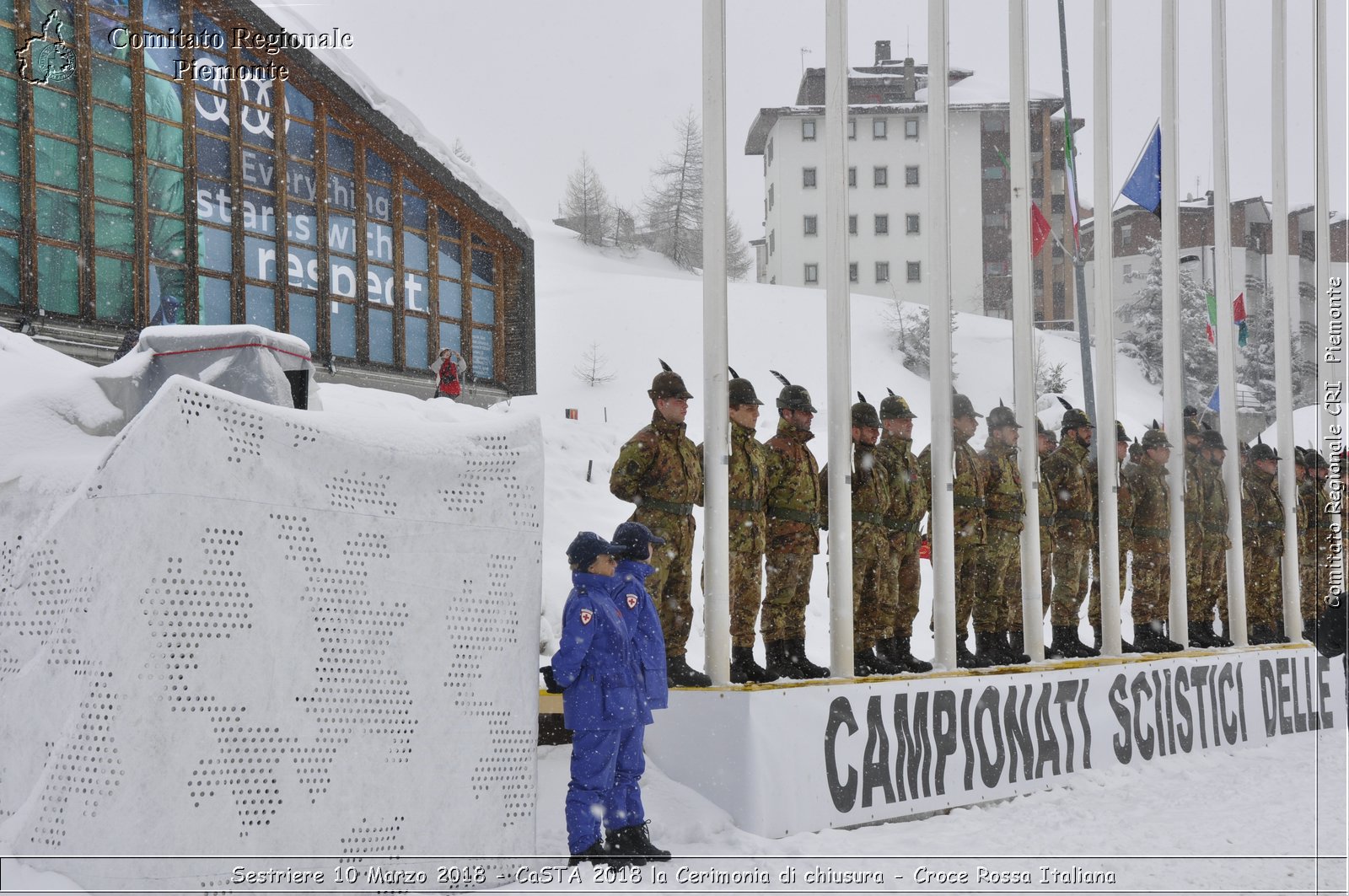 Sestriere 10 Marzo 2018 - CaSTA 2018 la Cerimonia di chiusura - Croce Rossa Italiana- Comitato Regionale del Piemonte