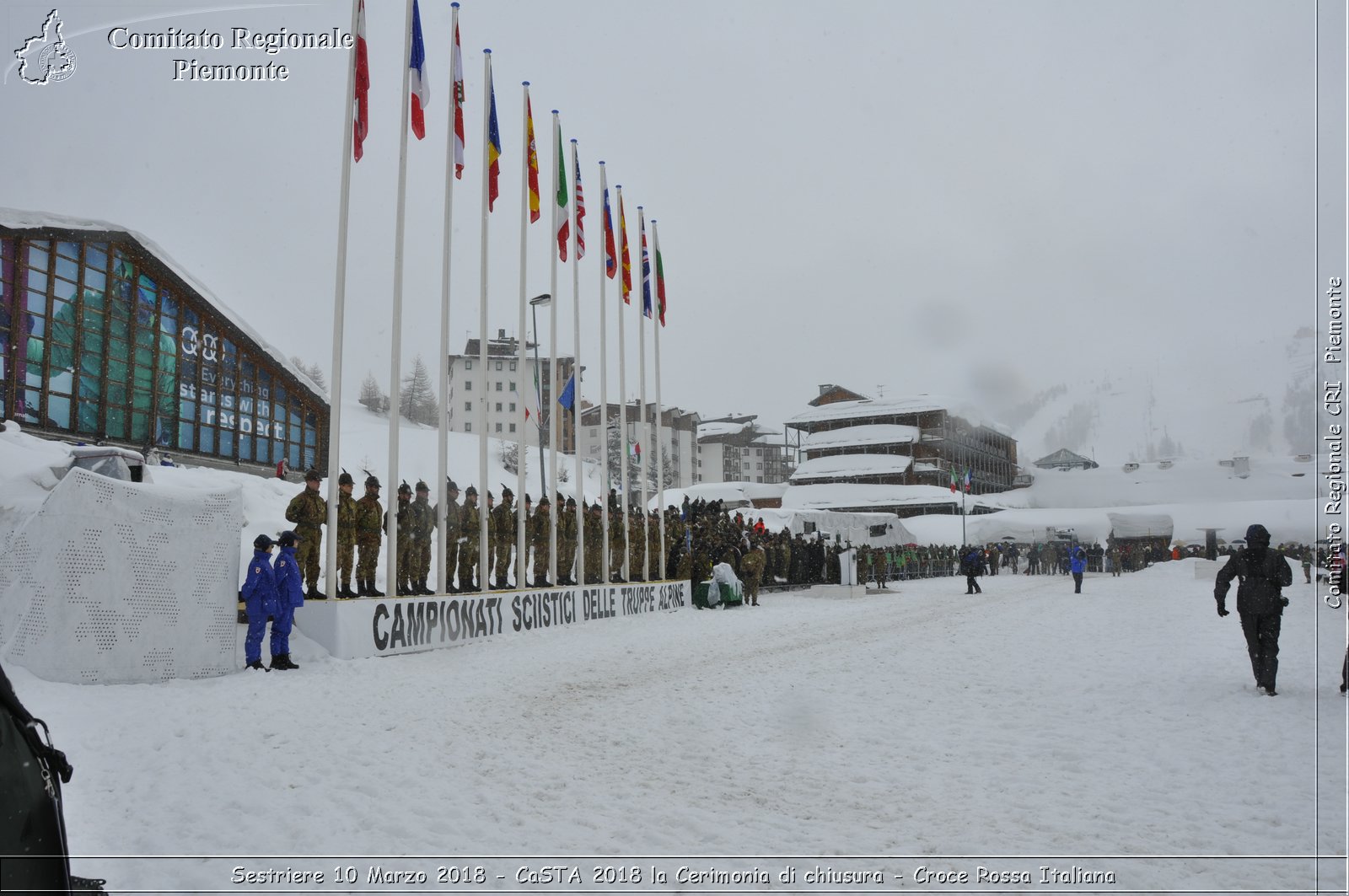 Sestriere 10 Marzo 2018 - CaSTA 2018 la Cerimonia di chiusura - Croce Rossa Italiana- Comitato Regionale del Piemonte