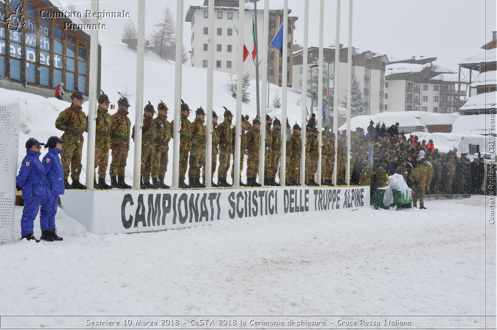 Sestriere 10 Marzo 2018 - CaSTA 2018 la Cerimonia di chiusura - Croce Rossa Italiana- Comitato Regionale del Piemonte