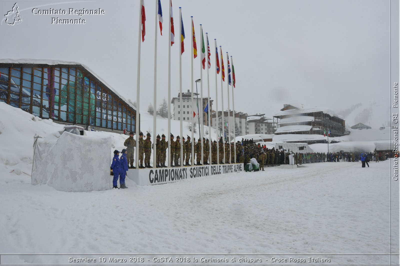 Sestriere 10 Marzo 2018 - CaSTA 2018 la Cerimonia di chiusura - Croce Rossa Italiana- Comitato Regionale del Piemonte