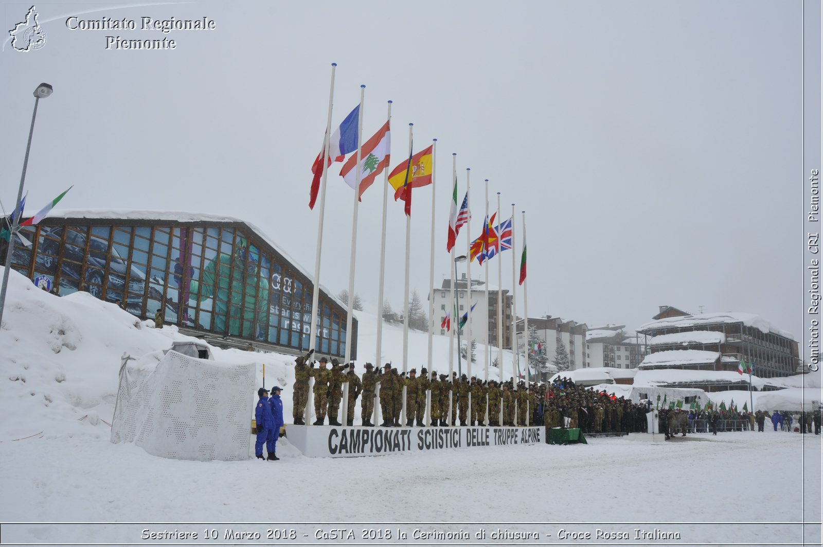 Sestriere 10 Marzo 2018 - CaSTA 2018 la Cerimonia di chiusura - Croce Rossa Italiana- Comitato Regionale del Piemonte