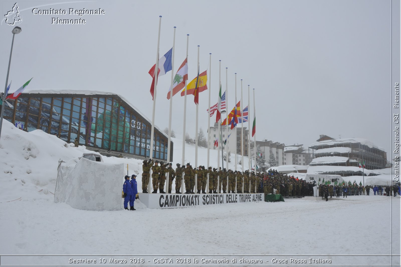 Sestriere 10 Marzo 2018 - CaSTA 2018 la Cerimonia di chiusura - Croce Rossa Italiana- Comitato Regionale del Piemonte