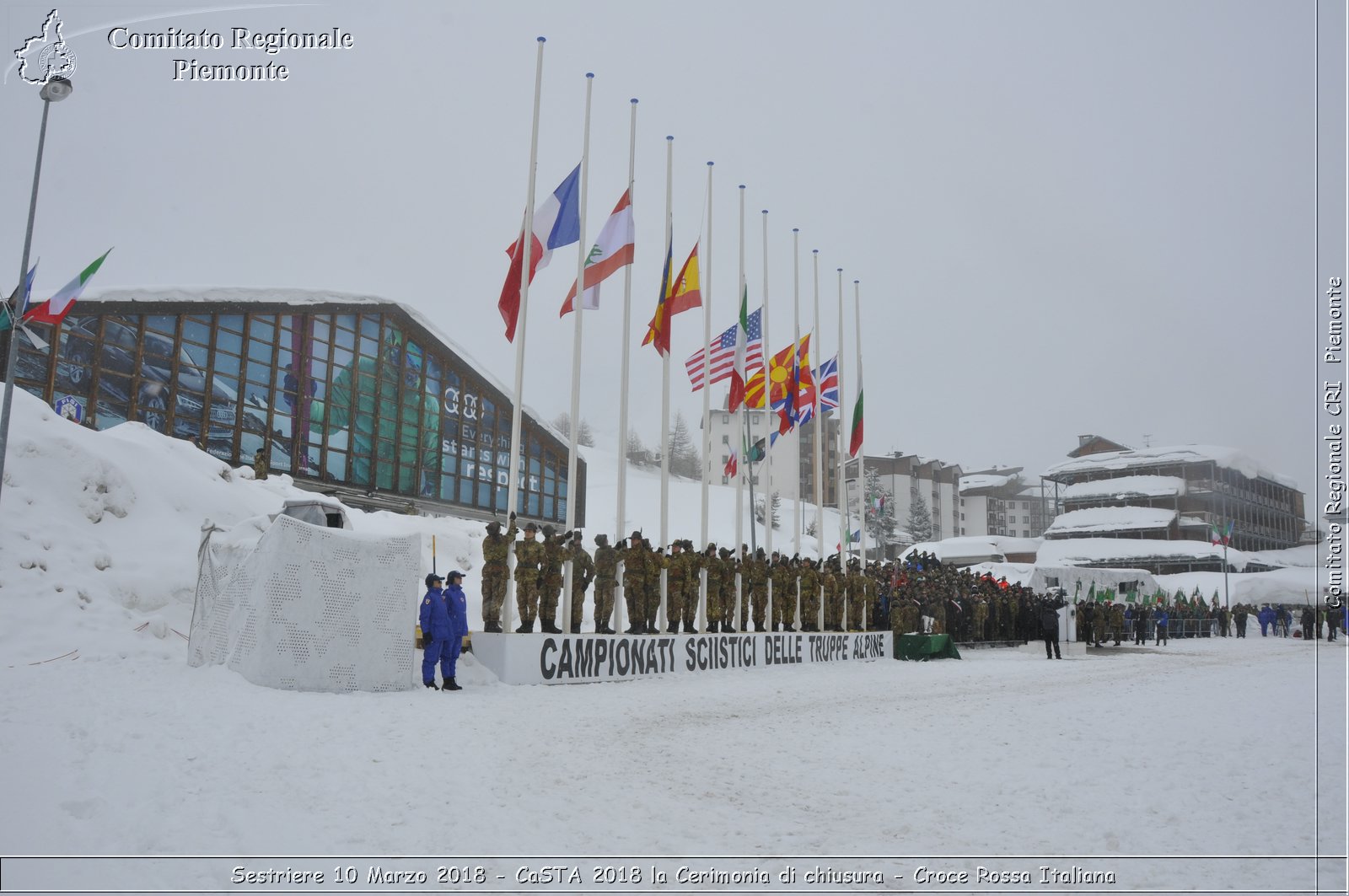 Sestriere 10 Marzo 2018 - CaSTA 2018 la Cerimonia di chiusura - Croce Rossa Italiana- Comitato Regionale del Piemonte