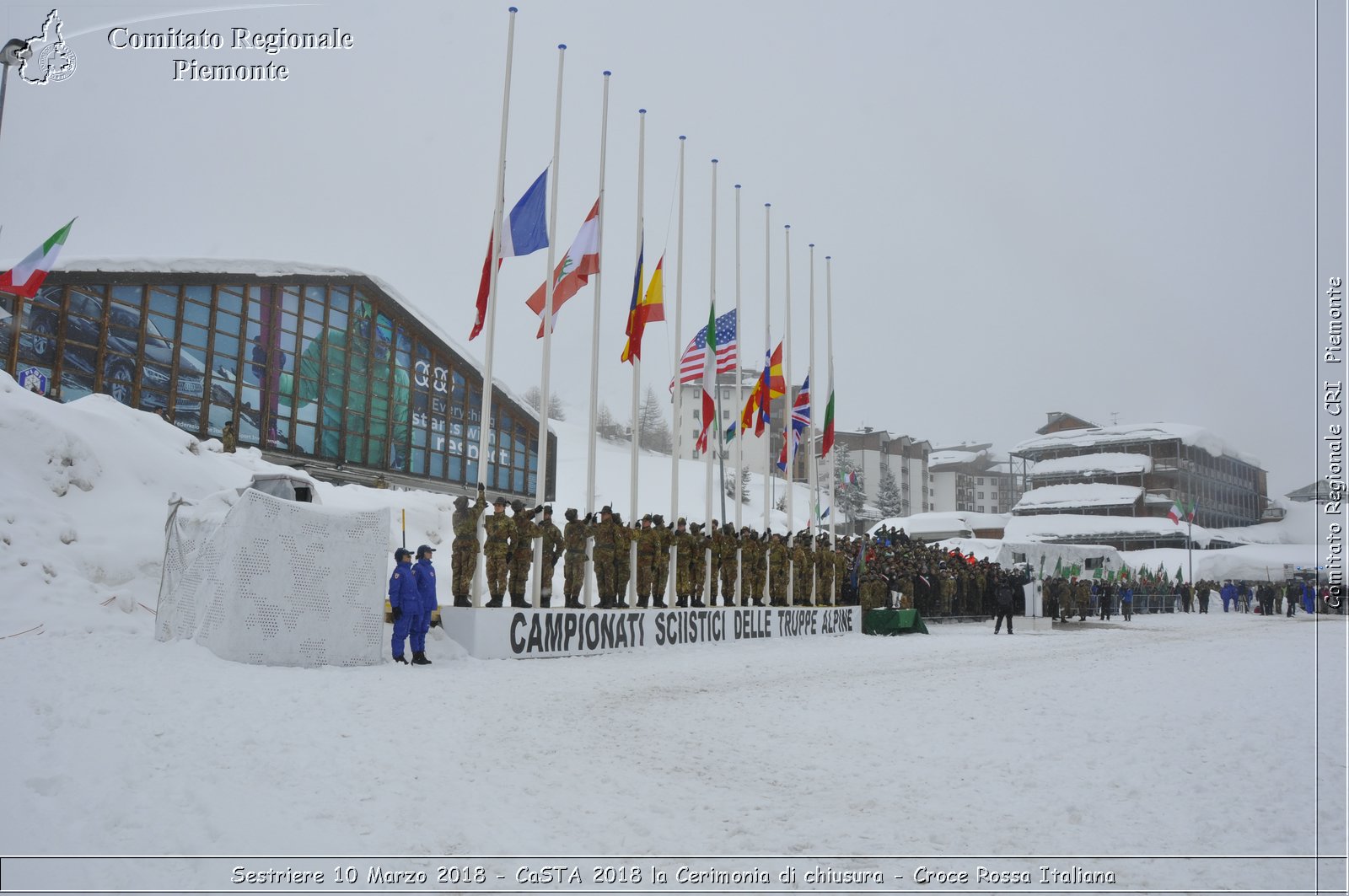 Sestriere 10 Marzo 2018 - CaSTA 2018 la Cerimonia di chiusura - Croce Rossa Italiana- Comitato Regionale del Piemonte