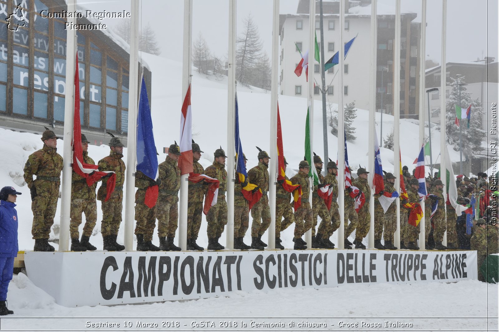 Sestriere 10 Marzo 2018 - CaSTA 2018 la Cerimonia di chiusura - Croce Rossa Italiana- Comitato Regionale del Piemonte