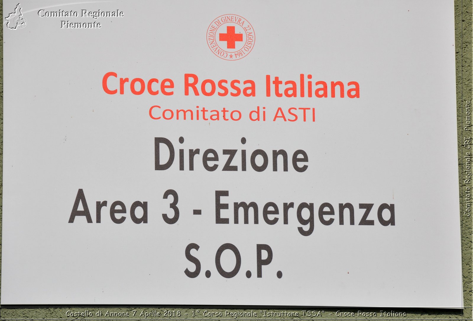 Castello di Annone 7 Aprile 2018 - 1 Corso Regionale "Istruttore TSSA" - Croce Rossa Italiana- Comitato Regionale del Piemonte