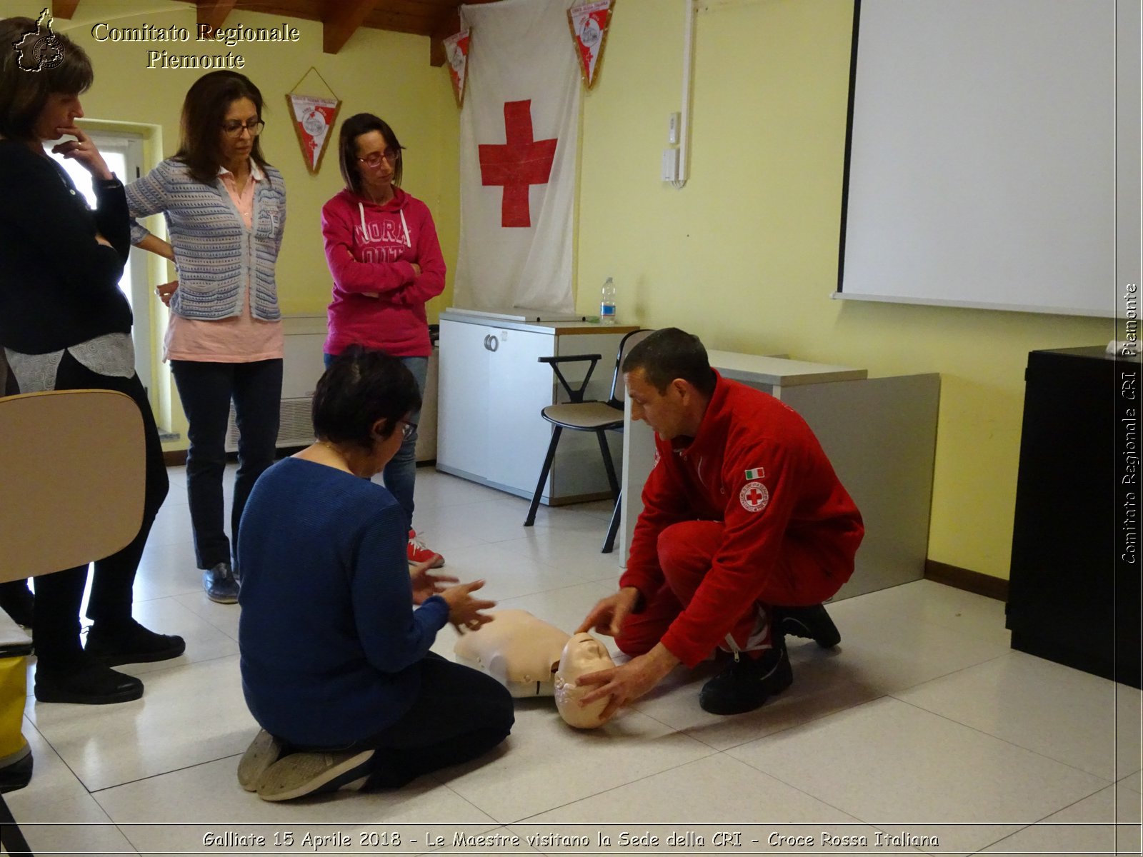 Galliate 15 Aprile 2018 - Le Maestre visitano la Sede della CRI - Croce Rossa Italiana- Comitato Regionale del Piemonte