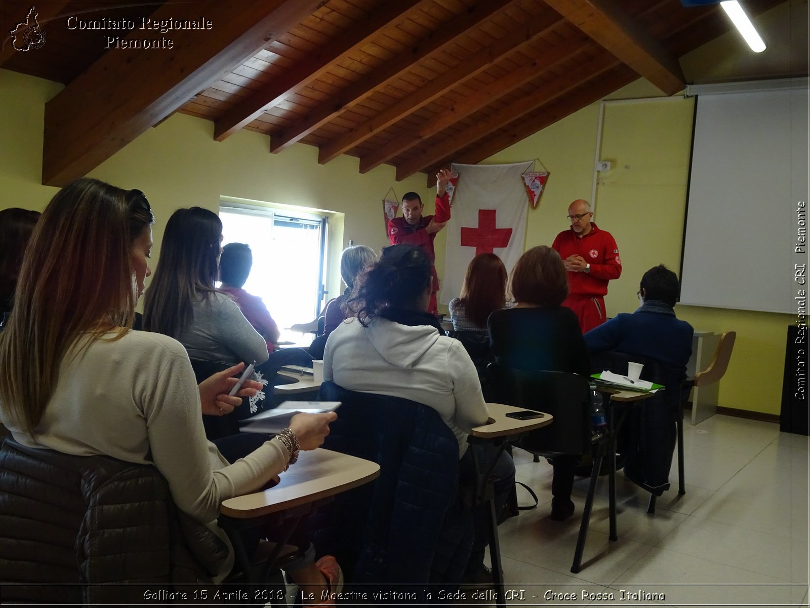 Galliate 15 Aprile 2018 - Le Maestre visitano la Sede della CRI - Croce Rossa Italiana- Comitato Regionale del Piemonte