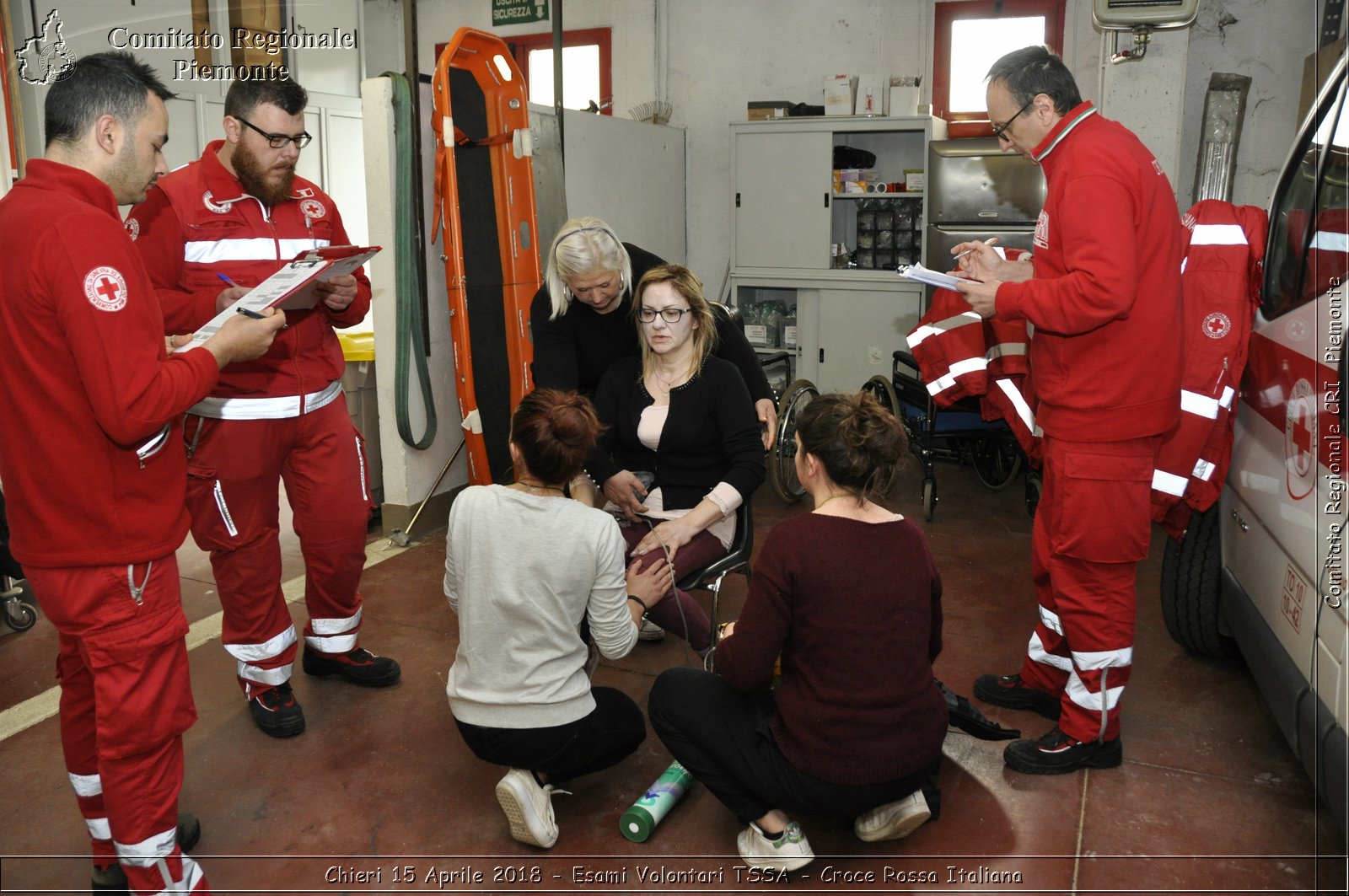 Chieri 15 Aprile 2018 - Esami Volontari TSSA - Croce Rossa Italiana- Comitato Regionale del Piemonte