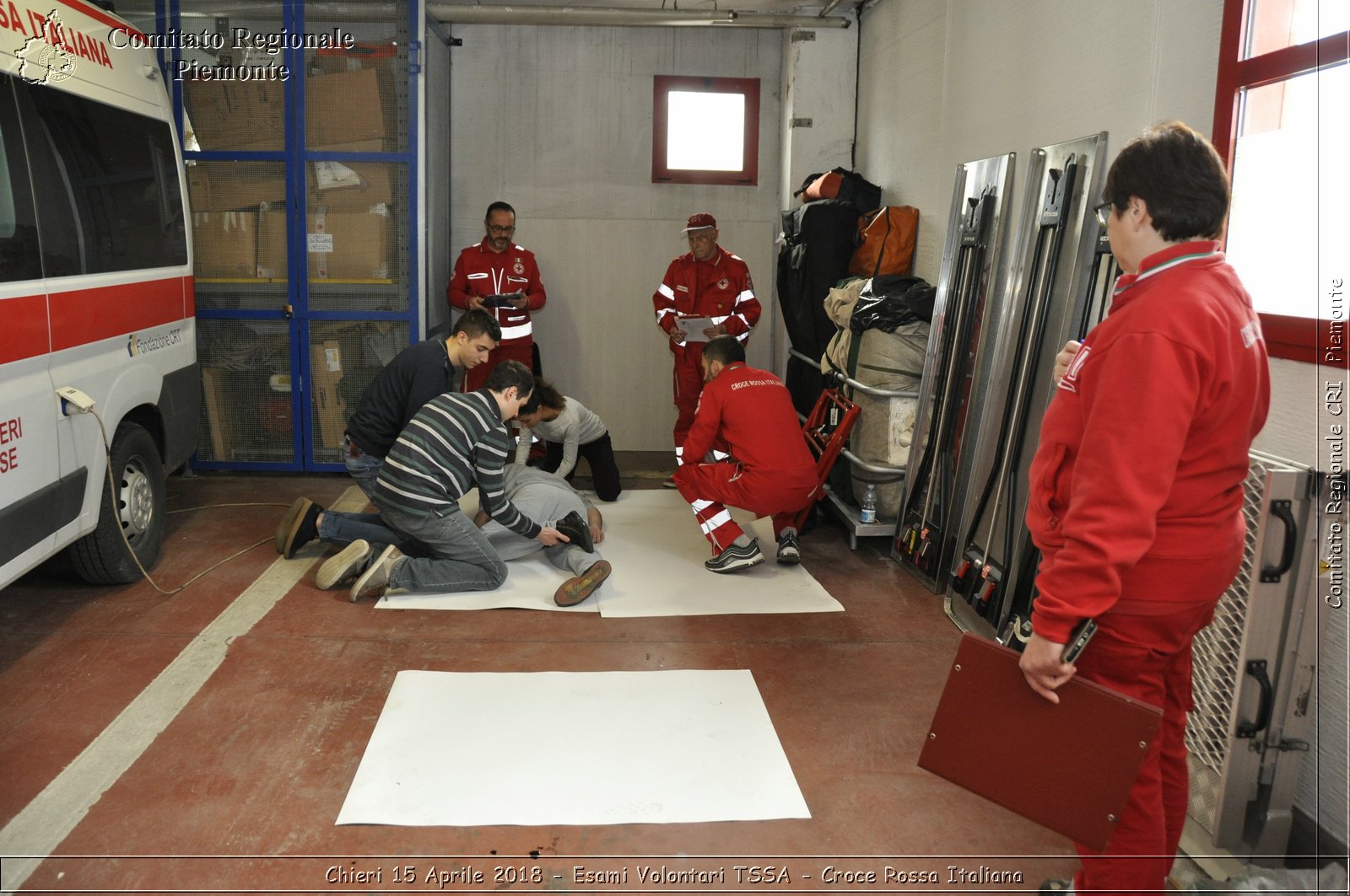 Chieri 15 Aprile 2018 - Esami Volontari TSSA - Croce Rossa Italiana- Comitato Regionale del Piemonte