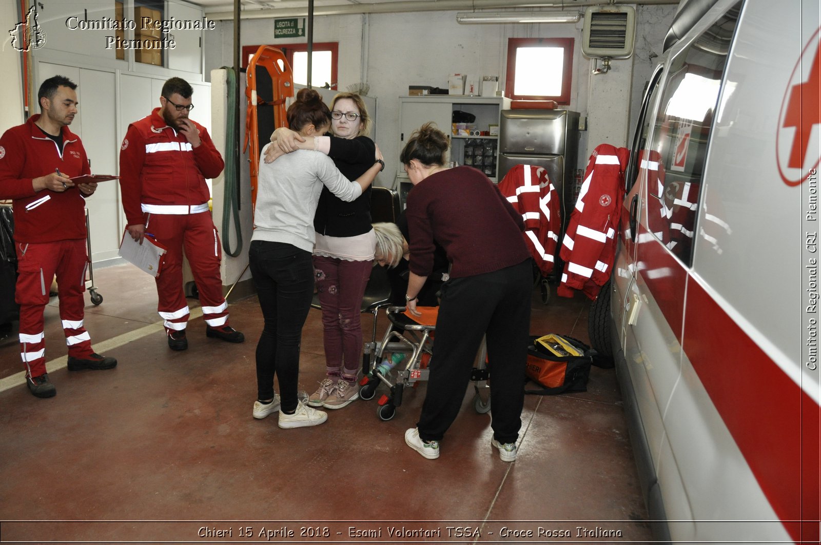 Chieri 15 Aprile 2018 - Esami Volontari TSSA - Croce Rossa Italiana- Comitato Regionale del Piemonte