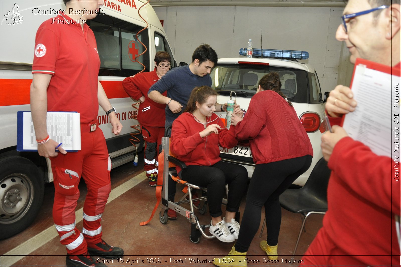 Chieri 15 Aprile 2018 - Esami Volontari TSSA - Croce Rossa Italiana- Comitato Regionale del Piemonte