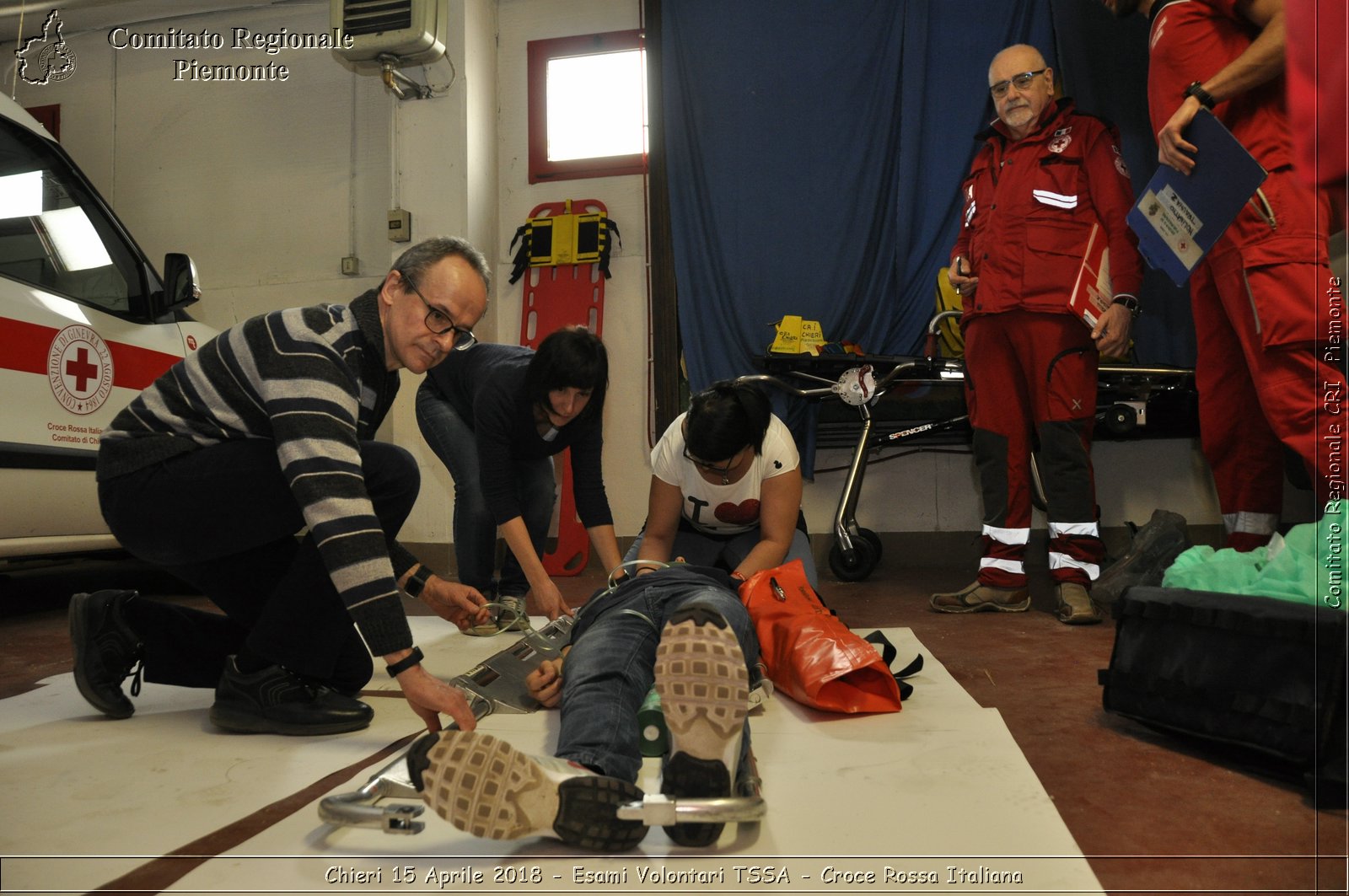 Chieri 15 Aprile 2018 - Esami Volontari TSSA - Croce Rossa Italiana- Comitato Regionale del Piemonte