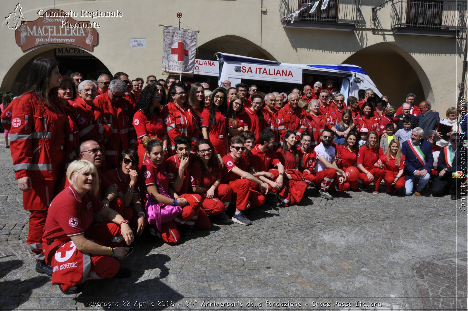 Peveragno 22 Aprile 2018 - 34 Anniversario dalla fondazione - Croce Rossa Italiana- Comitato Regionale del Piemonte