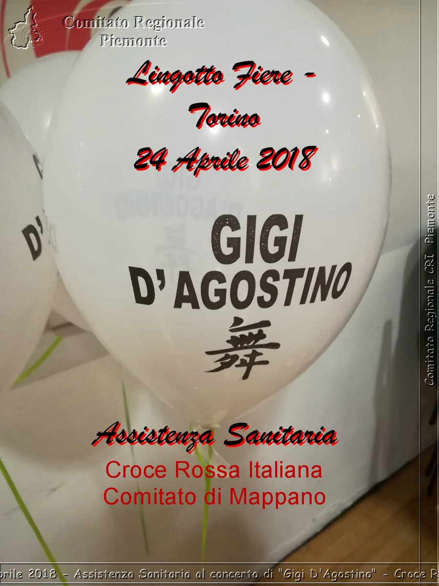 Torino 24 Aprile 2018 - Assistenza Sanitaria al concerto di "Gigi D'Agostino" - Croce Rossa Italiana- Comitato Regionale del Piemonte