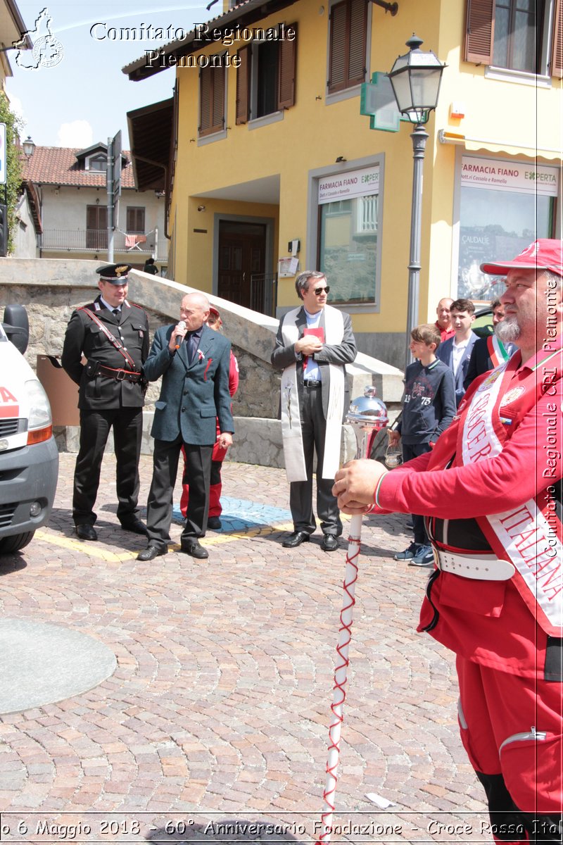 Fiano 6 Maggio 2018 - 60 Anniversario Fondazione - Croce Rossa Italiana- Comitato Regionale del Piemonte