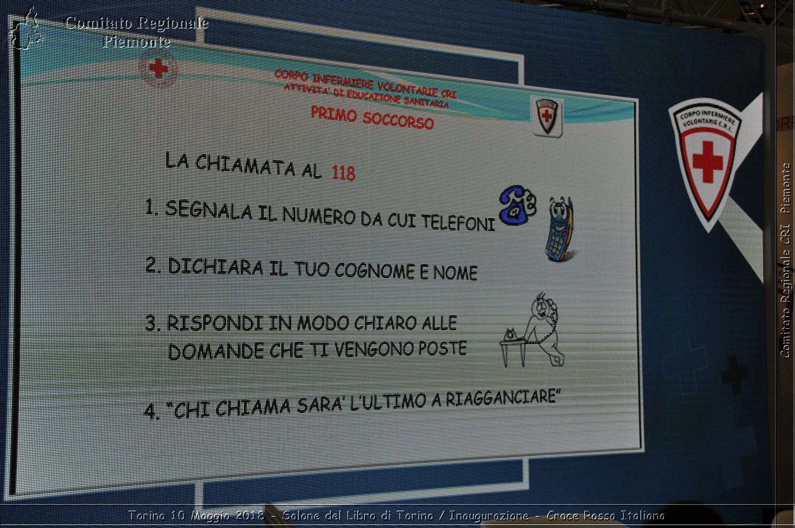 Torino 10 Maggio 2018 - Salone del Libro di Torino / Inaugurazione - Croce Rossa Italiana- Comitato Regionale del Piemonte