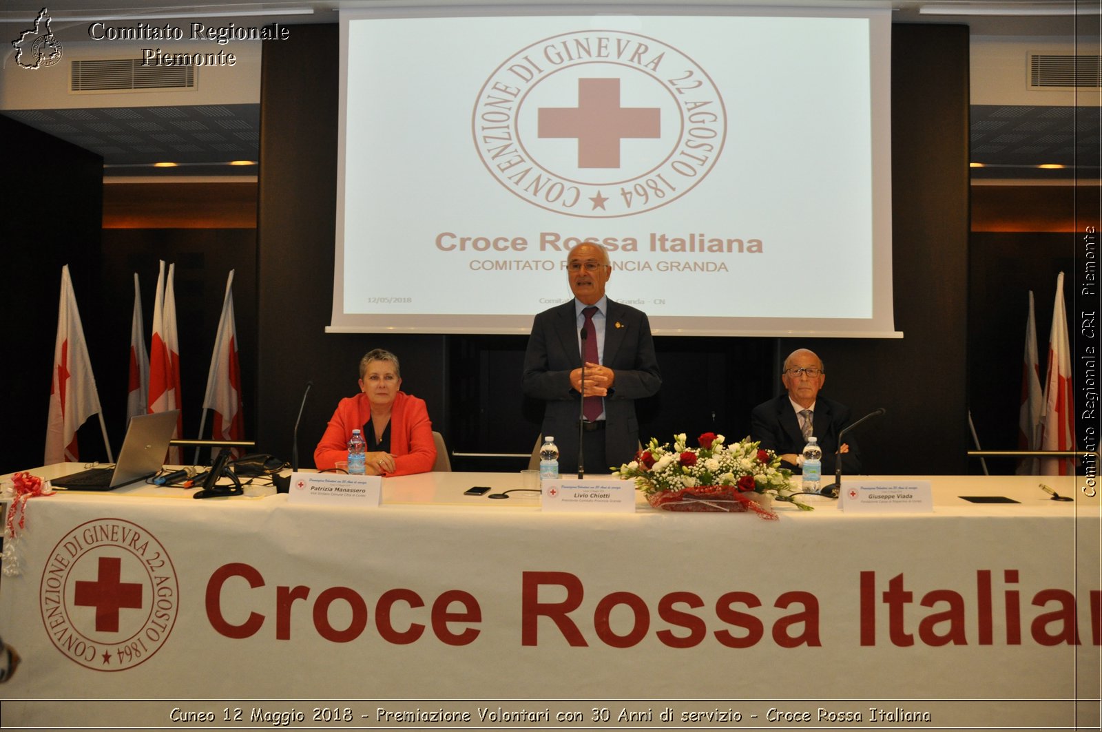 Cuneo 12 Maggio 2018 - Premiazione Volontari con 30 Anni di servizio - Croce Rossa Italiana- Comitato Regionale del Piemonte