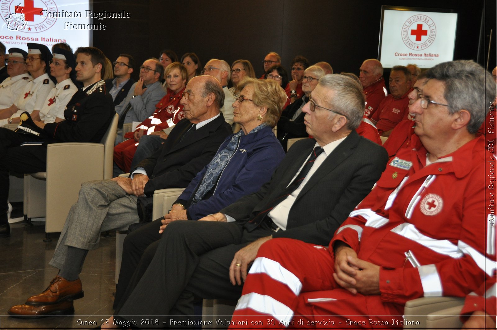 Cuneo 12 Maggio 2018 - Premiazione Volontari con 30 Anni di servizio - Croce Rossa Italiana- Comitato Regionale del Piemonte