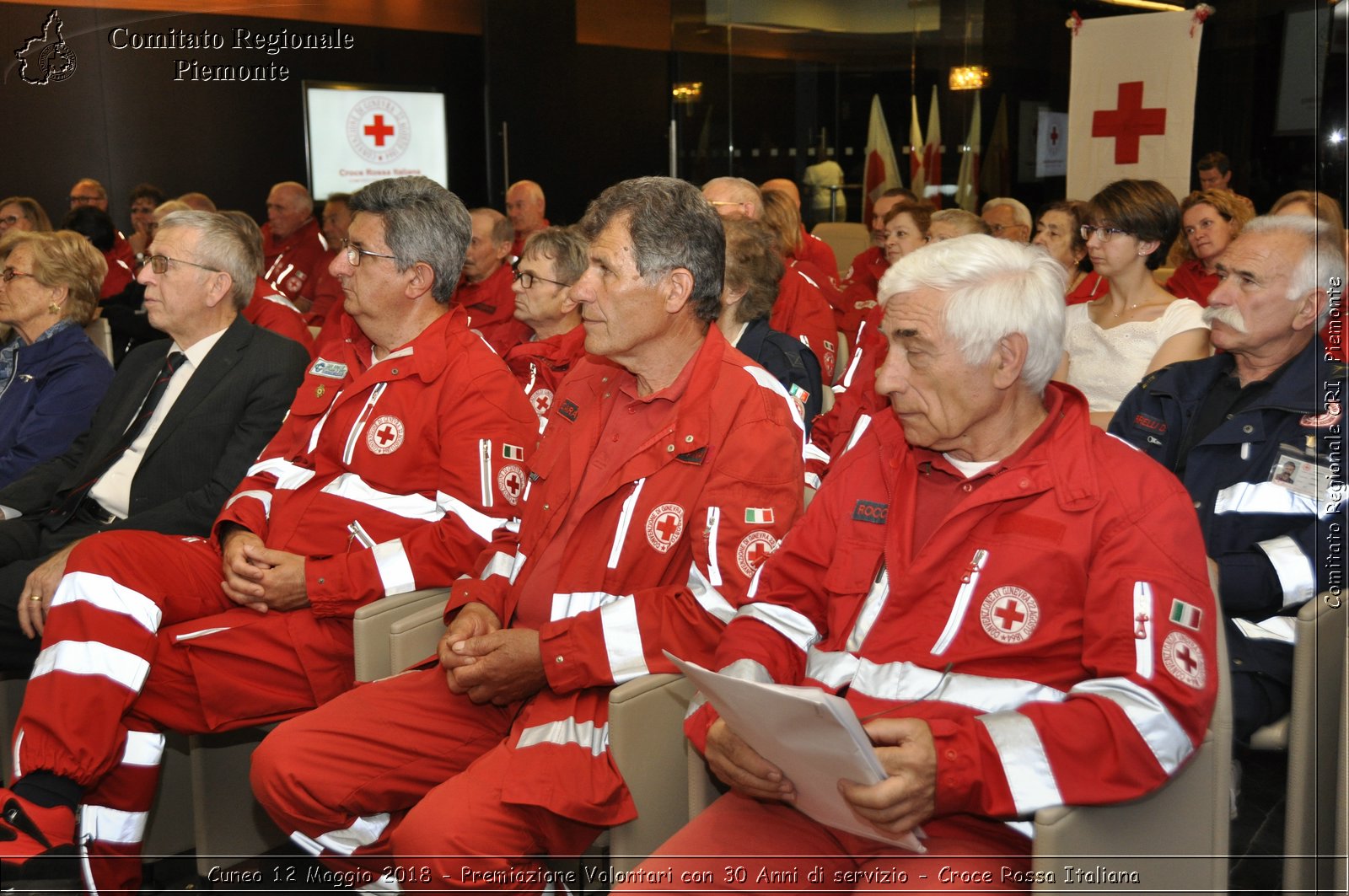 Cuneo 12 Maggio 2018 - Premiazione Volontari con 30 Anni di servizio - Croce Rossa Italiana- Comitato Regionale del Piemonte