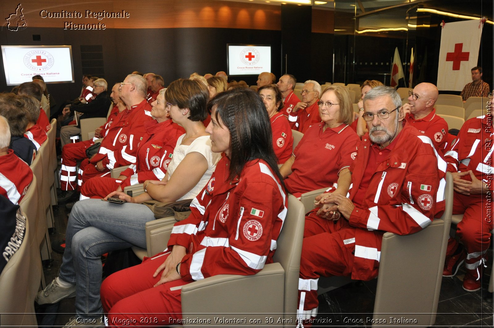 Cuneo 12 Maggio 2018 - Premiazione Volontari con 30 Anni di servizio - Croce Rossa Italiana- Comitato Regionale del Piemonte