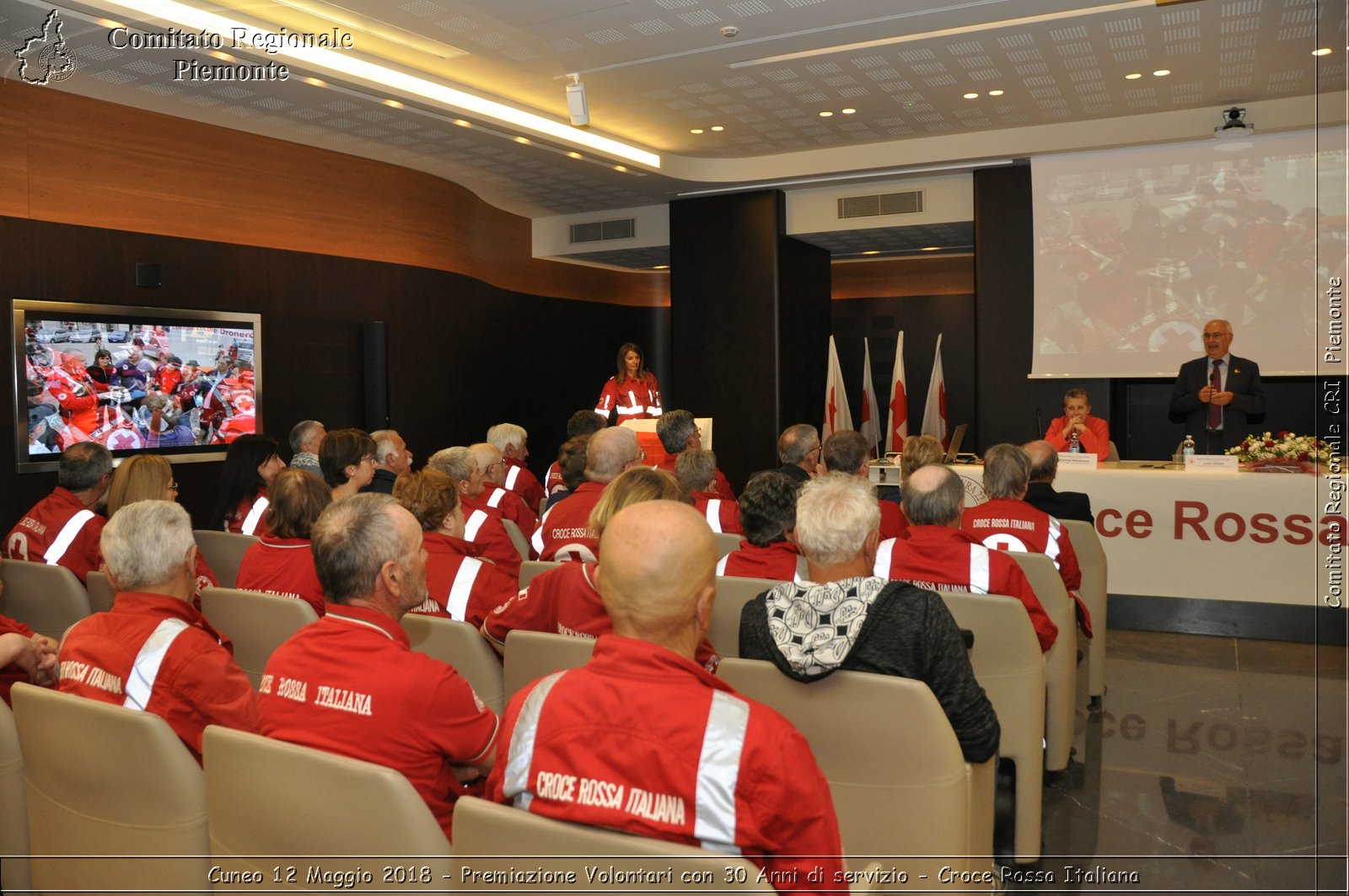 Cuneo 12 Maggio 2018 - Premiazione Volontari con 30 Anni di servizio - Croce Rossa Italiana- Comitato Regionale del Piemonte