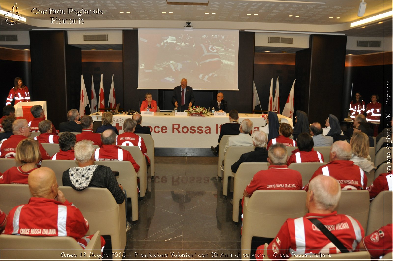 Cuneo 12 Maggio 2018 - Premiazione Volontari con 30 Anni di servizio - Croce Rossa Italiana- Comitato Regionale del Piemonte