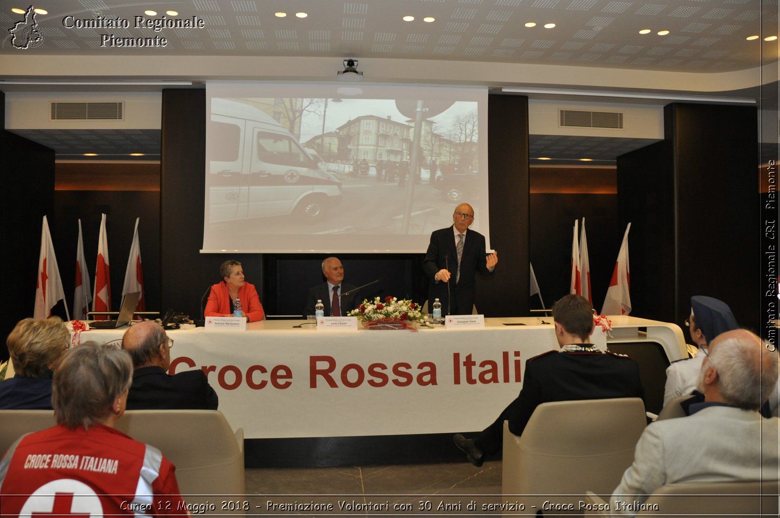 Cuneo 12 Maggio 2018 - Premiazione Volontari con 30 Anni di servizio - Croce Rossa Italiana- Comitato Regionale del Piemonte