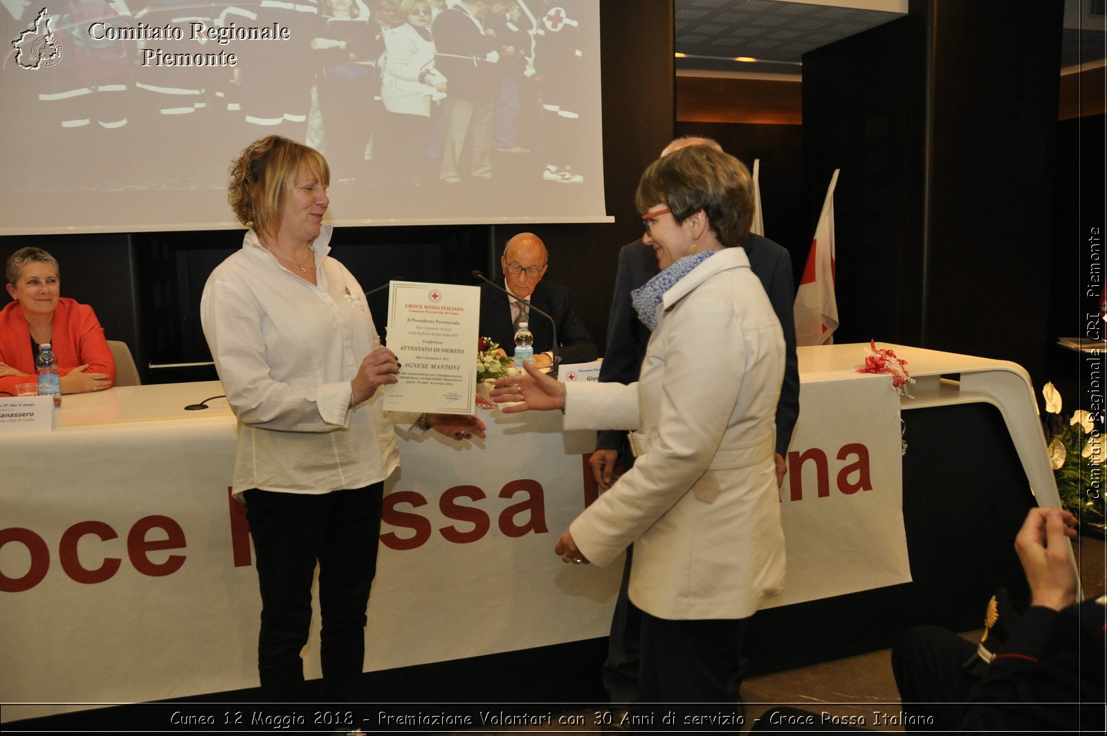 Cuneo 12 Maggio 2018 - Premiazione Volontari con 30 Anni di servizio - Croce Rossa Italiana- Comitato Regionale del Piemonte