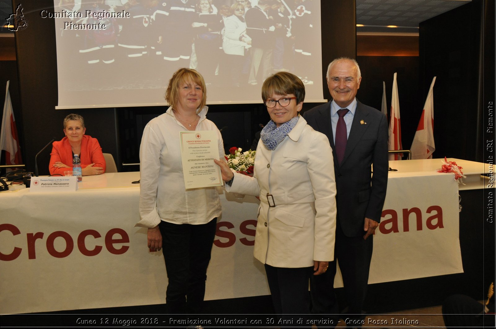 Cuneo 12 Maggio 2018 - Premiazione Volontari con 30 Anni di servizio - Croce Rossa Italiana- Comitato Regionale del Piemonte