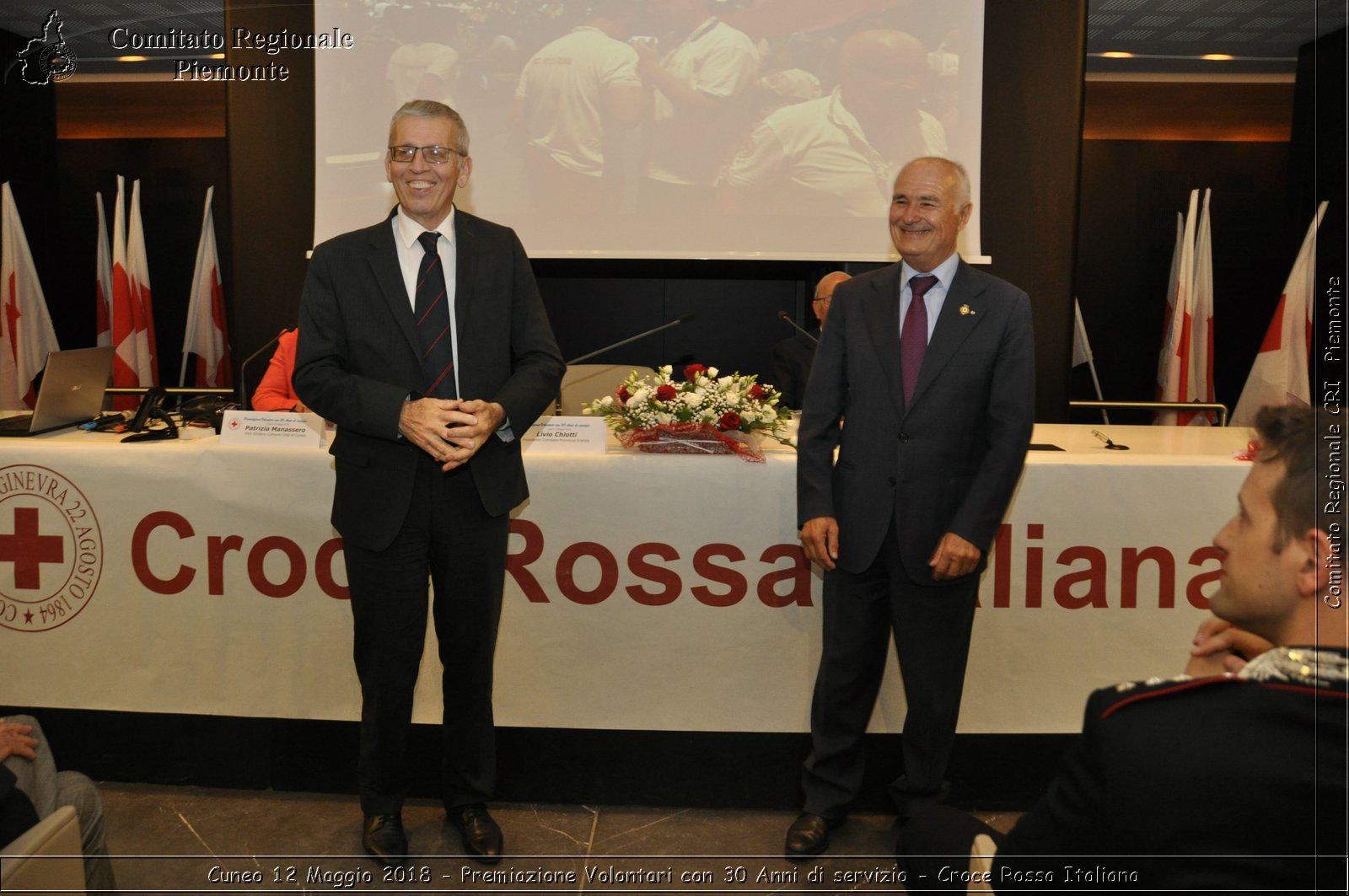 Cuneo 12 Maggio 2018 - Premiazione Volontari con 30 Anni di servizio - Croce Rossa Italiana- Comitato Regionale del Piemonte