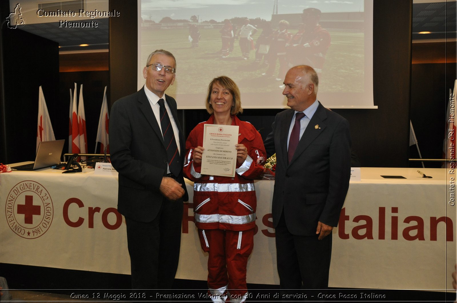 Cuneo 12 Maggio 2018 - Premiazione Volontari con 30 Anni di servizio - Croce Rossa Italiana- Comitato Regionale del Piemonte