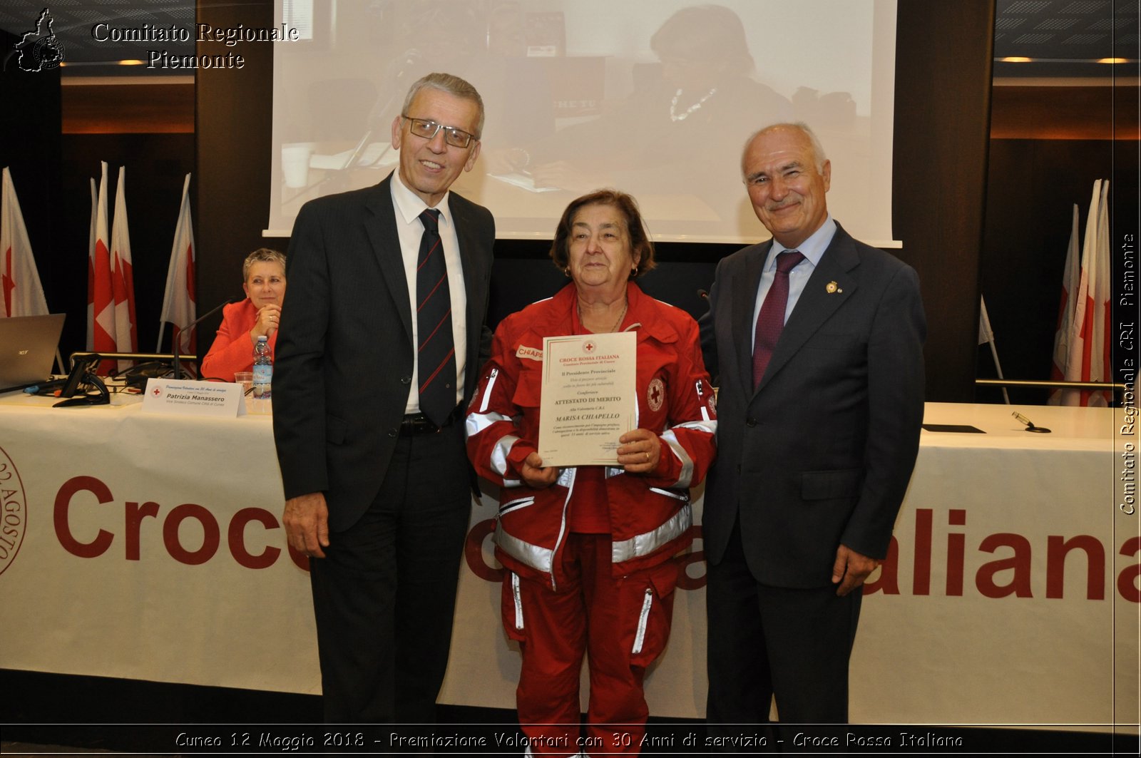 Cuneo 12 Maggio 2018 - Premiazione Volontari con 30 Anni di servizio - Croce Rossa Italiana- Comitato Regionale del Piemonte