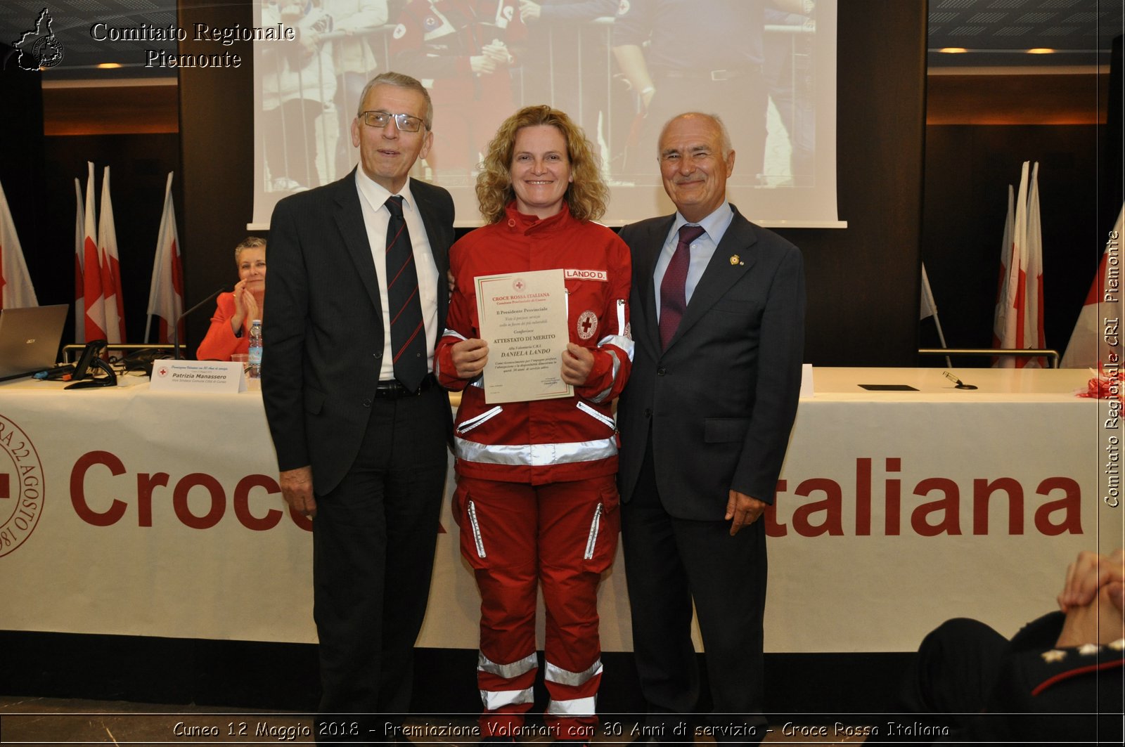 Cuneo 12 Maggio 2018 - Premiazione Volontari con 30 Anni di servizio - Croce Rossa Italiana- Comitato Regionale del Piemonte