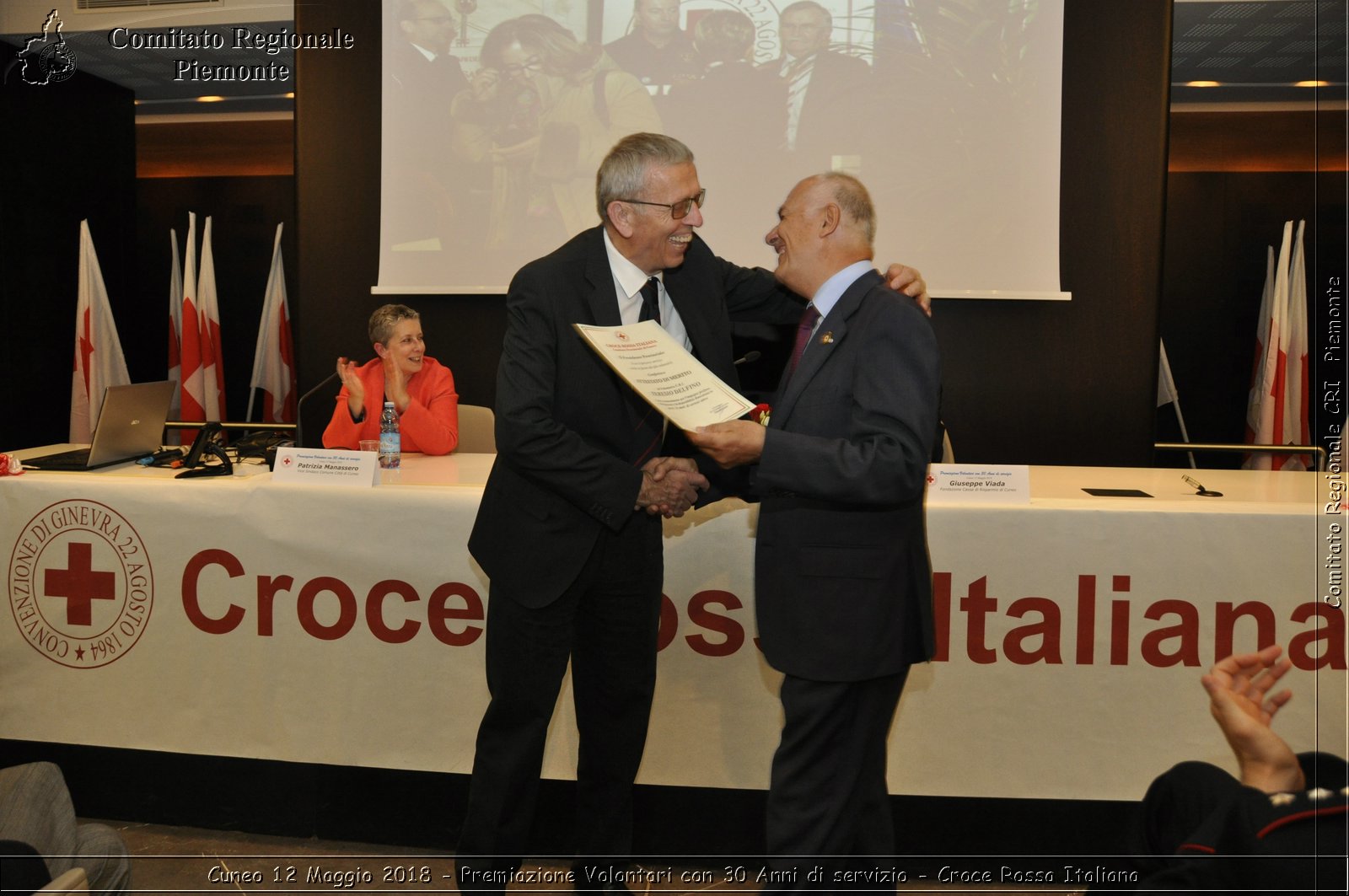 Cuneo 12 Maggio 2018 - Premiazione Volontari con 30 Anni di servizio - Croce Rossa Italiana- Comitato Regionale del Piemonte