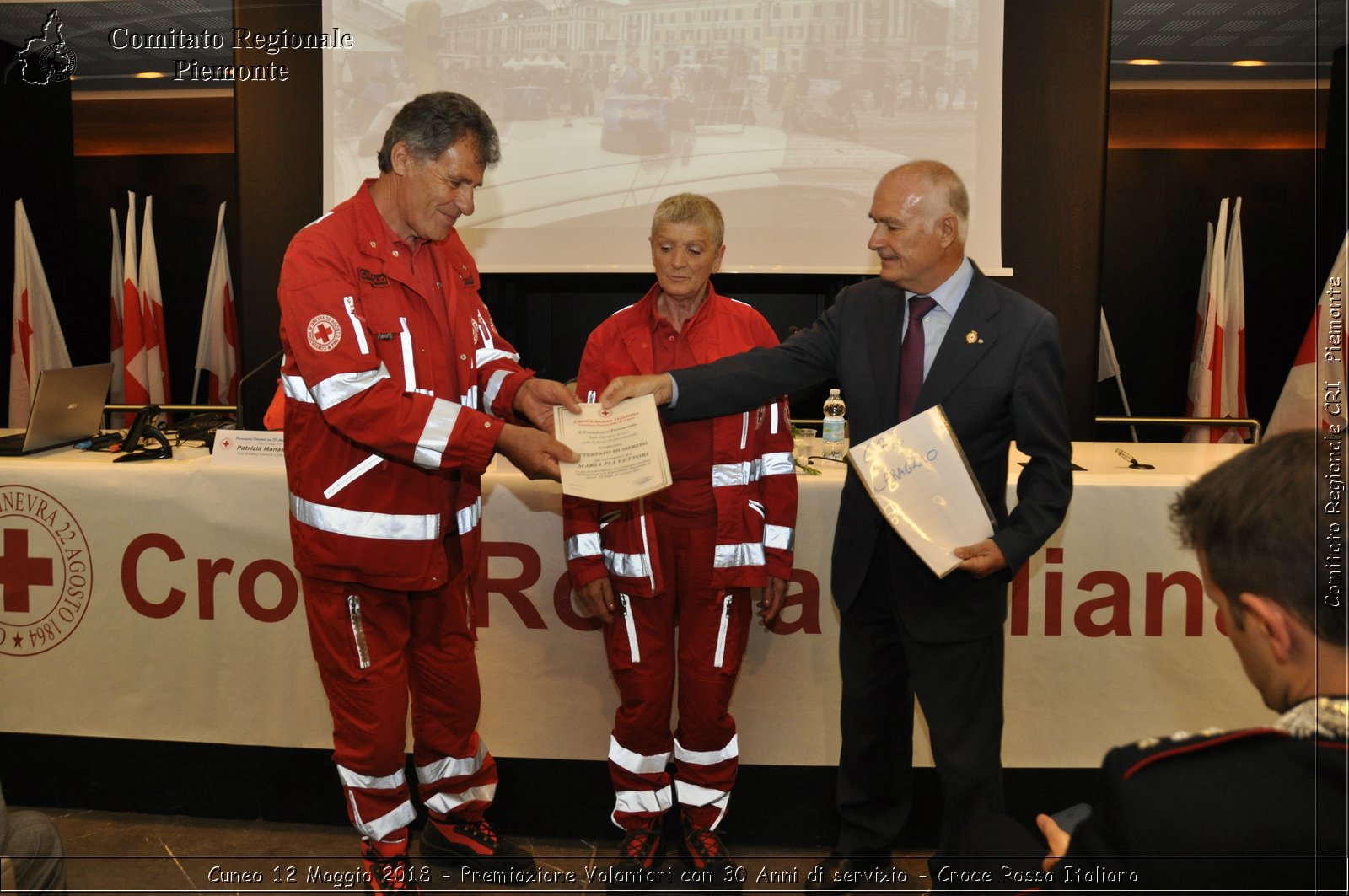 Cuneo 12 Maggio 2018 - Premiazione Volontari con 30 Anni di servizio - Croce Rossa Italiana- Comitato Regionale del Piemonte